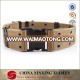 Khaki Color PP or Nylon Military belt with metal buckle